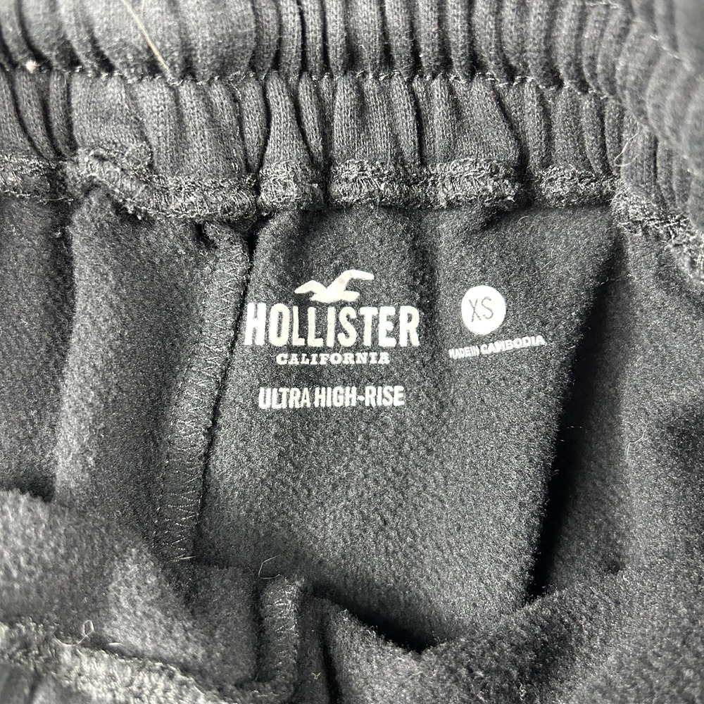Hollister Sweatpants Womens XS Black Ultra High-Rise Flare Leg Fleece Lounge - Picture 4 of 7